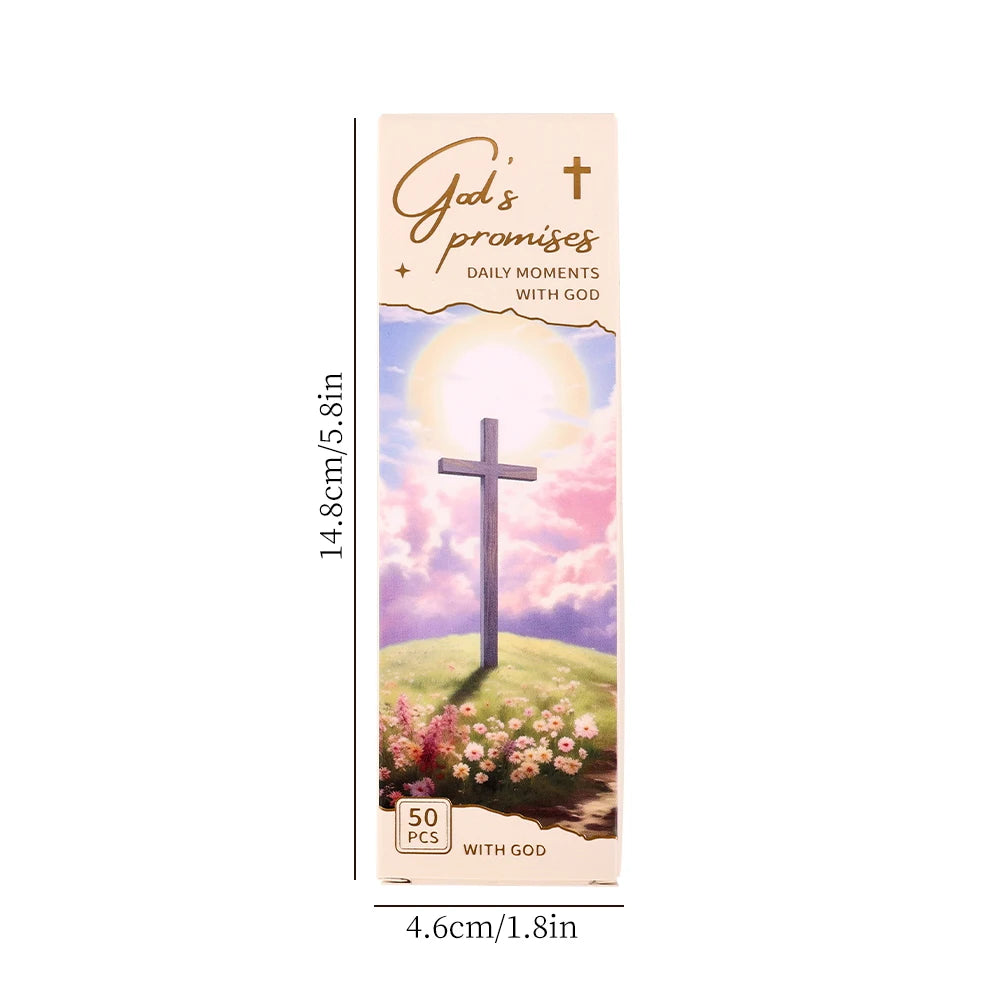 50 Pcs Bible Verse Bookmarks Inspirational Quote Set On Paper For Daily Encouragement Perfect Gifts For Readers & Believers