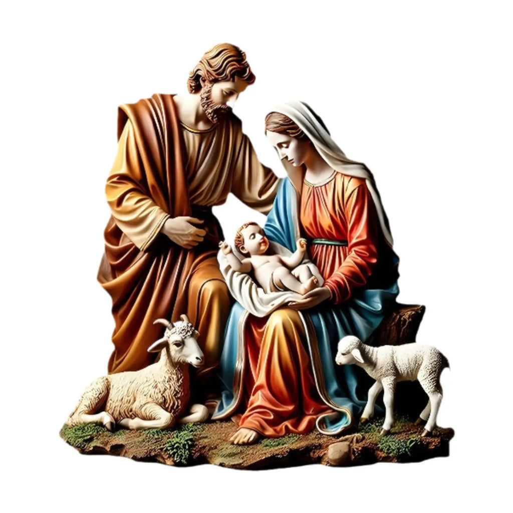 Virgin Mary and Jesus Statue Holy Family Statues Religious Decorative Christmas