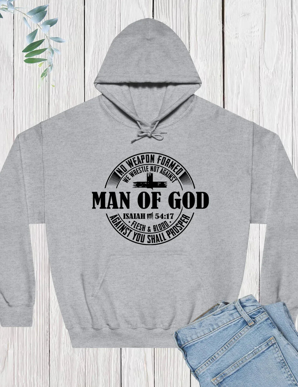 Man of God Christian Hoodie Men's and Women's Long Sleeve Hooded Sweatshirt Pullover Tops Sportswear Streetwear Women Clothing