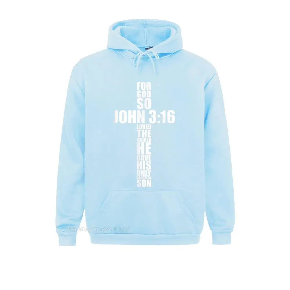 John 3 16 Christian Cross Saying Religious Bible Verse Gifts Hoodie Retro Women's Sweatshirts 3D Hoodies Youthful Clothes 2025