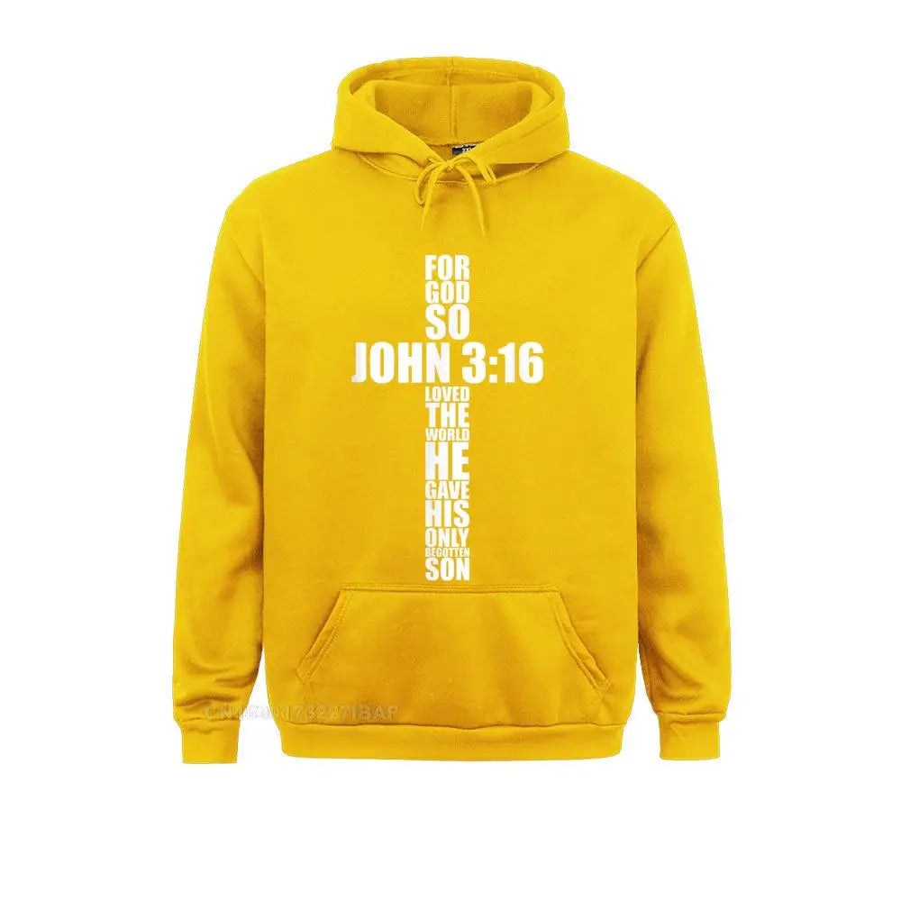 John 3 16 Christian Cross Saying Religious Bible Verse Gifts Hoodie Retro Women's Sweatshirts 3D Hoodies Youthful Clothes 2025