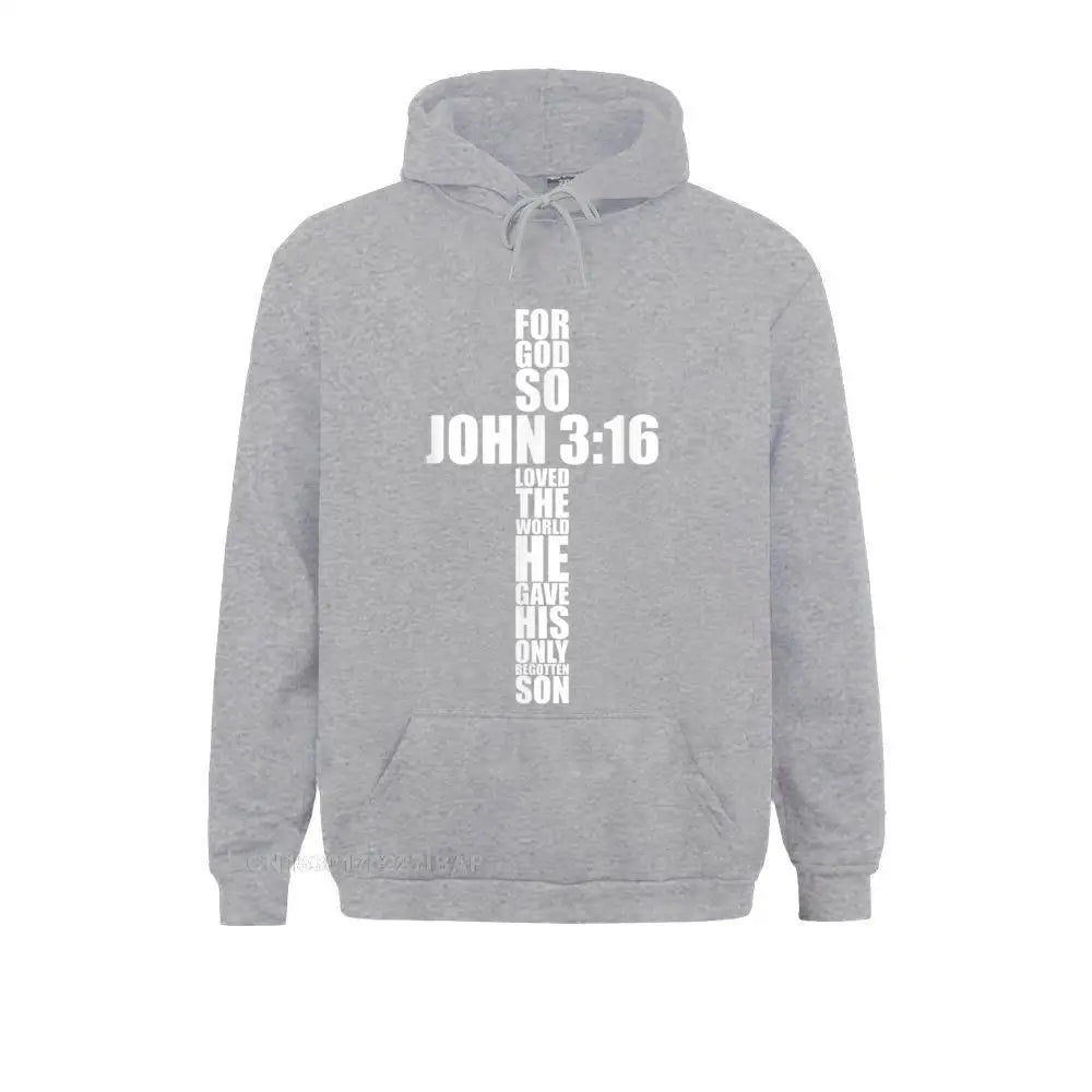 John 3 16 Christian Cross Saying Religious Bible Verse Gifts Hoodie Retro Women's Sweatshirts 3D Hoodies Youthful Clothes 2025