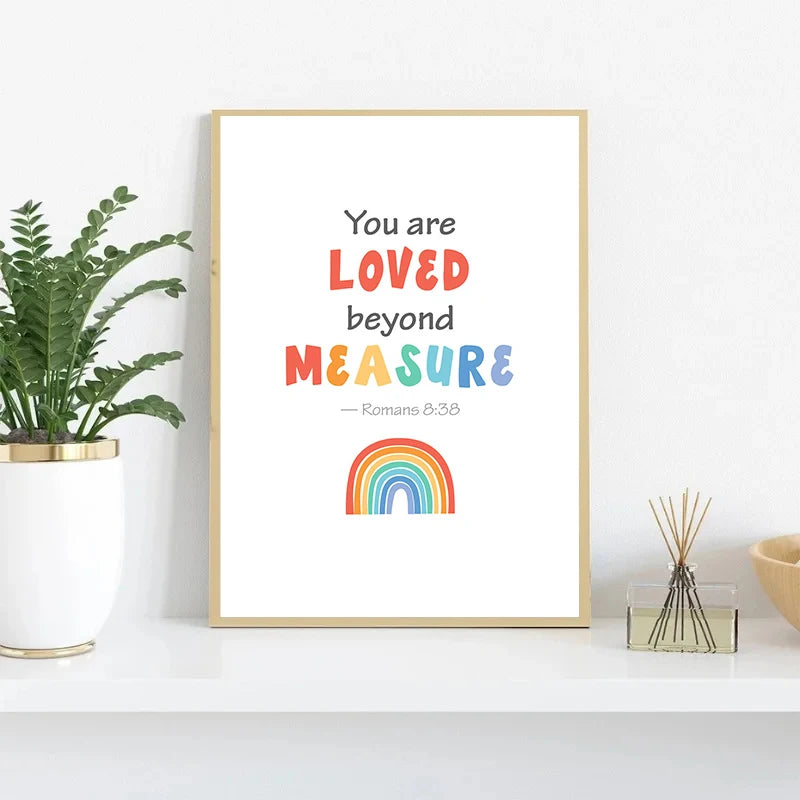 Kids Bible Verse Scripture Posters Prints Canvas Painting Christian Education Wall Art Picture Church Sunday School Home Decor