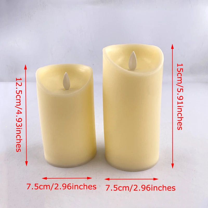 Flameless LED Candle Warm glowing decorative electric candles Home Christmas decorative candles for Ramadan Eid Xmas Party Decor