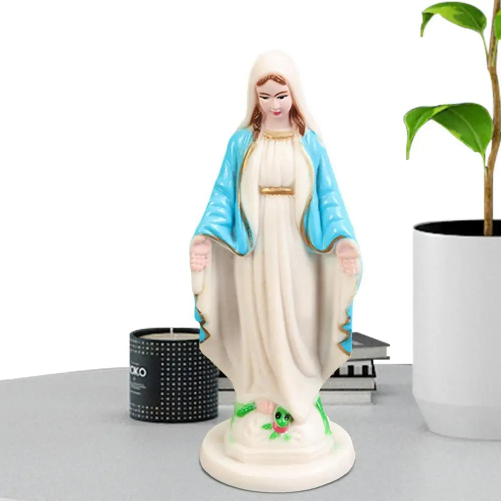 Virgin Mary Plastic Statue Handmade Catholic Virgin Mary Statue Christmas Home Decoration Christmas Gifts