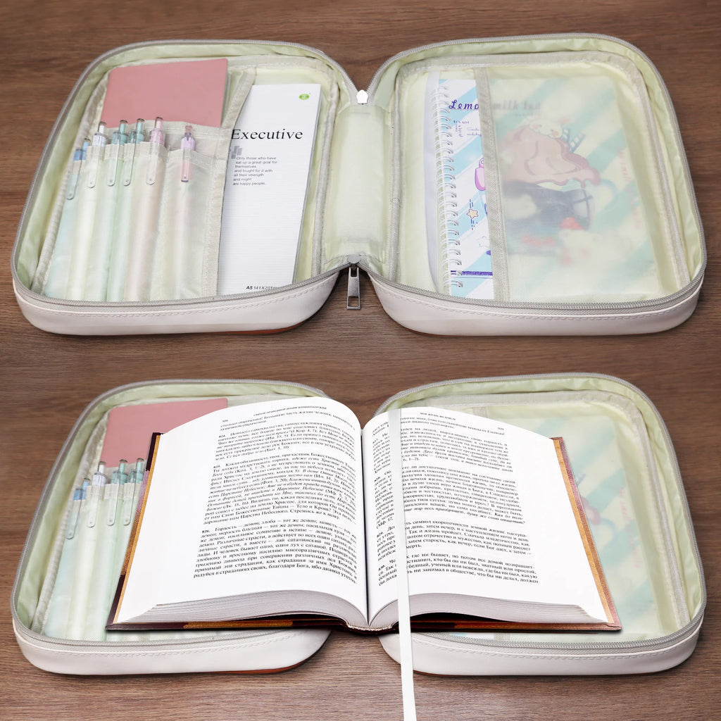 Bible Case for Women Pu Leather Bible Cover, Bible Cover/Bible Bag Organizer, Bible Study Supplies, Travel Church Gift