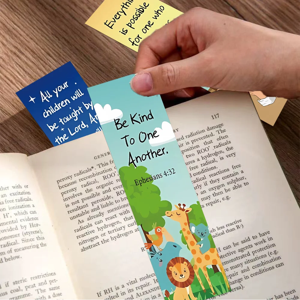 30pcs church bookmarks bible verses religious quotes decorative student reading books office supplies markers message cards