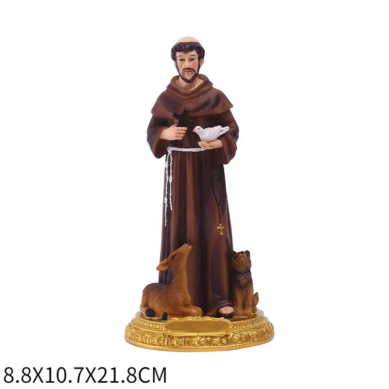 Jesus Statues/ Virgin Mary Figurine Sculpture Christian Wedding Gift Xmas Desktop Display Decors Renaissance Collection Gifts