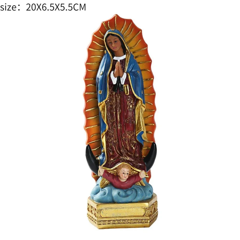 Jesus Statues/ Virgin Mary Figurine Sculpture Christian Wedding Gift Xmas Desktop Display Decors Renaissance Collection Gifts