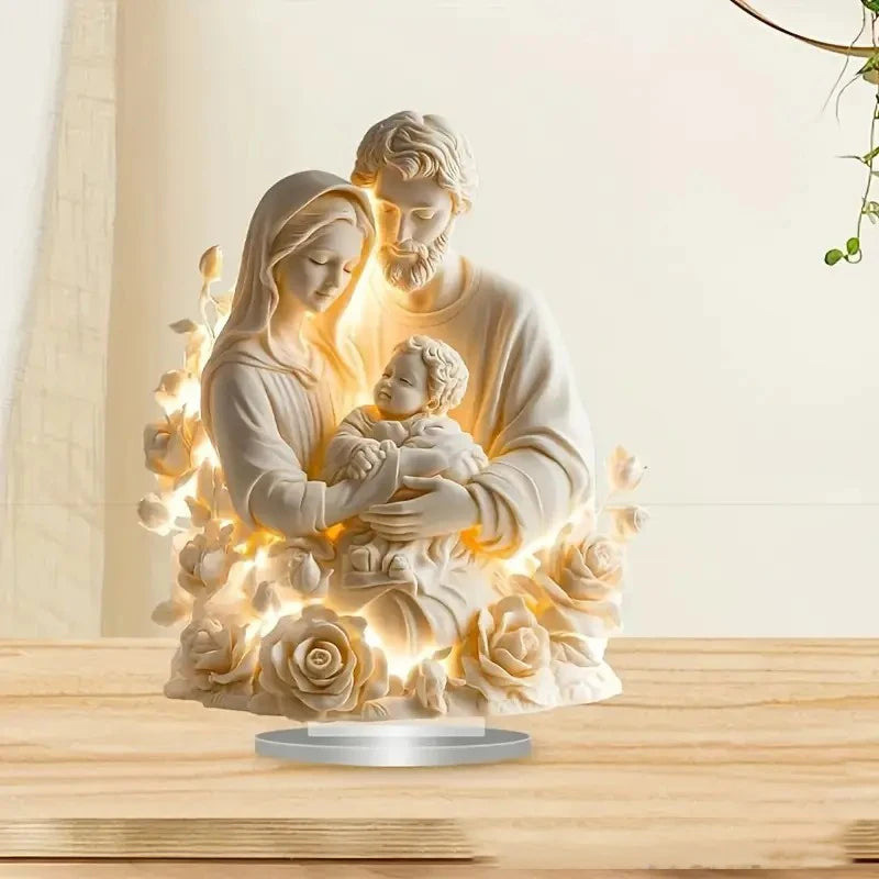 Table Home Statue Decoration Christian Religion Decor 2d Flat Acrylic Figurines For Figurine,Home,Table Ornament Decorations