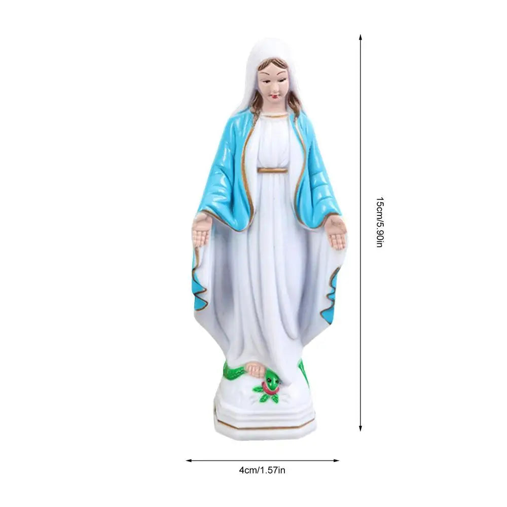 Virgin Mary Plastic Statue Handmade Catholic Virgin Mary Statue Christmas Home Decoration Christmas Gifts