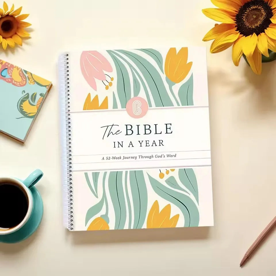 Bible in A Year: A 52-Week Study Through God's Word Christian Scripture Devotional Book Daily Bible Reading Guide