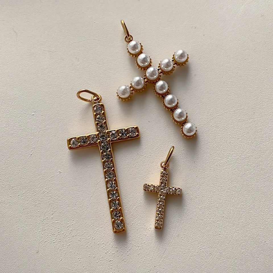 eMancoStainless Steel Cross Charm Pendants For Bracelet Necklace Jewelry Accessories Diy Jewelry Making 48 Hours Shipping