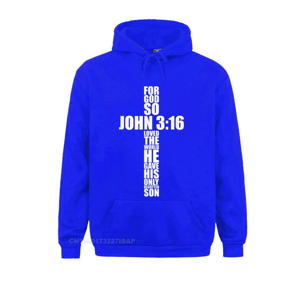 John 3 16 Christian Cross Saying Religious Bible Verse Gifts Hoodie Retro Women's Sweatshirts 3D Hoodies Youthful Clothes 2025