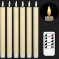 Flameless Candles Flickering with Remote Battery Operated Led Warm 3D Wick Candles Light Pack of 6 Christmas Home Wedding Decor