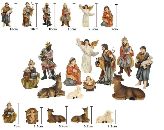 Jesus Statues/ Virgin Mary Figurine Sculpture Christian Wedding Gift Xmas Desktop Display Decors Renaissance Collection Gifts