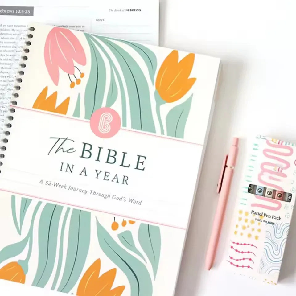 Bible in A Year: A 52-Week Study Through God's Word Christian Scripture Devotional Book Daily Bible Reading Guide