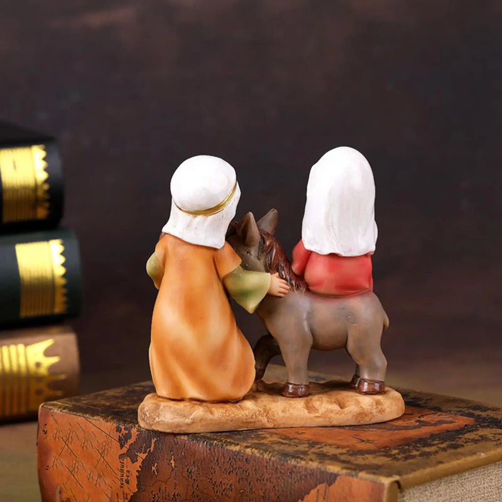 Holy Family Statue Catholic Resin Cartoon Joseph Virgin Mary Christmas Ornaments Religious Decorations Sculptures Figurines For