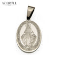 ACEROLL Stainless Steel Catholic Pendant of Our Lady of Miraculous Medal
