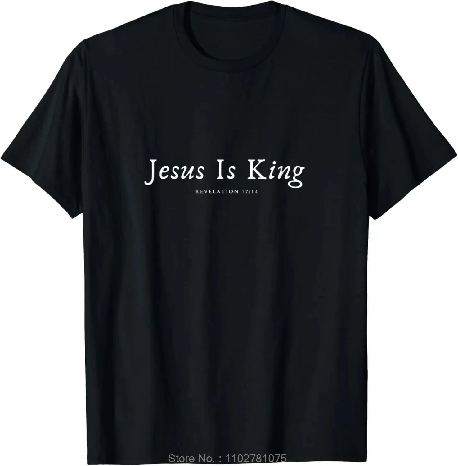 Men's Clothing Christian Jesus Is King Design Crown T-shirt Casual Couple Tshirt Tees Fitness T Shirt