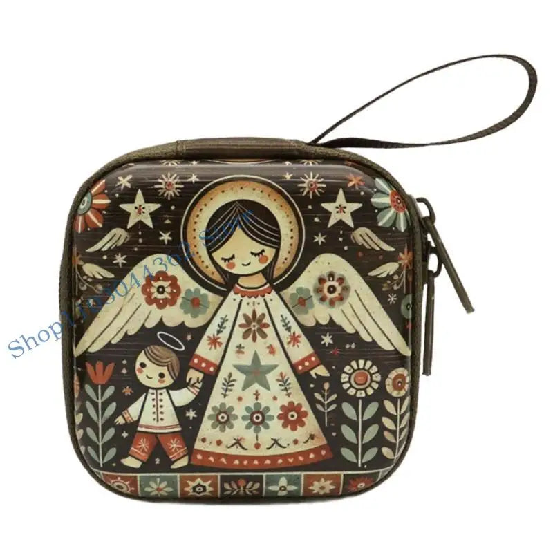 Rosary Jewelry Box Religious Trinket Storage Holders Case Religious Trinket Box Coin Purse Rosary Prayer Bag Zippers