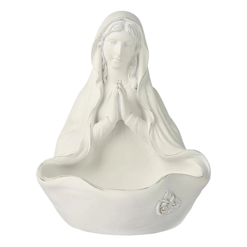 Our Lady of Grace Virgin Mary Resin Structure, Ideal Rosary Holder with Aesthetic Home Decor Item