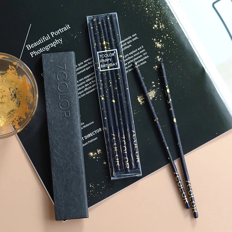 High end black and white golden candles for romantic parties, smoke-free and gold-plated