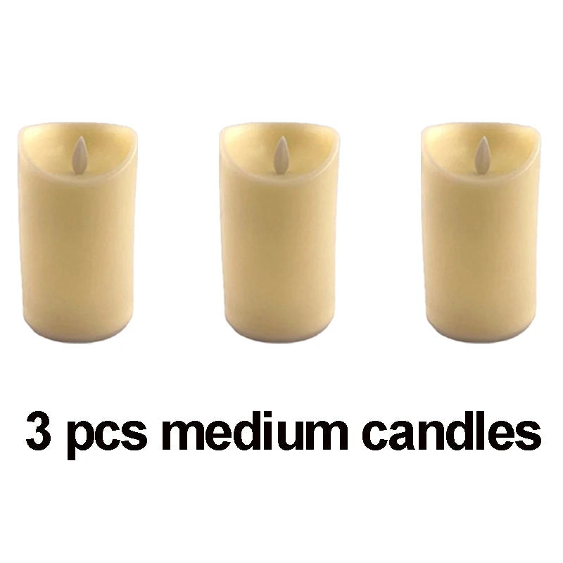 Flameless LED Candle Warm glowing decorative electric candles Home Christmas decorative candles for Ramadan Eid Xmas Party Decor