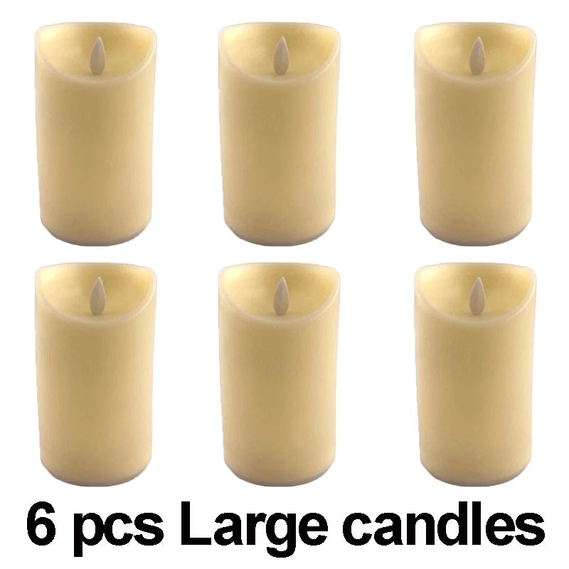 Flameless LED Candle Warm glowing decorative electric candles Home Christmas decorative candles for Ramadan Eid Xmas Party Decor