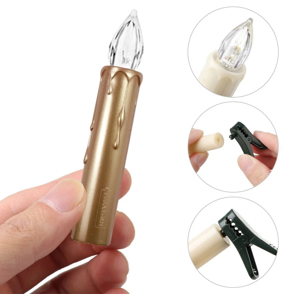 LED Candle Realistic Flickering Flame with Remote Timer Golden for Christmas Gift Set Home Decor Centerpiece Wedding Viral Decor