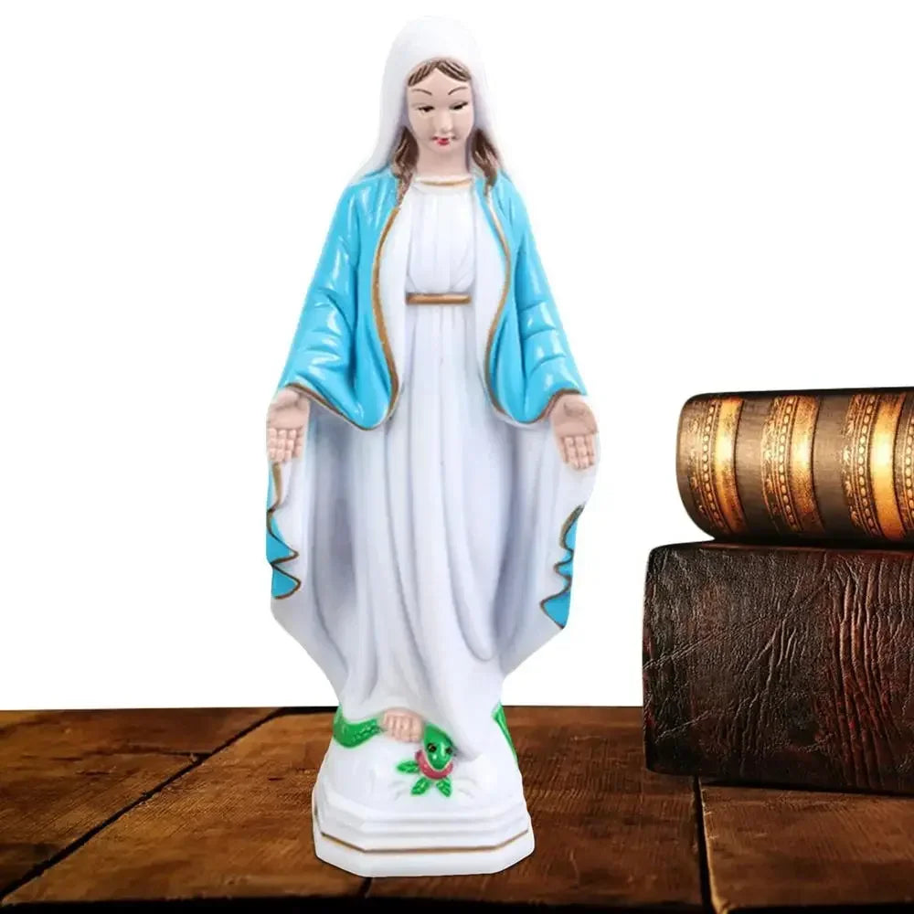 Virgin Mary Plastic Statue Handmade Catholic Virgin Mary Statue Christmas Home Decoration Christmas Gifts