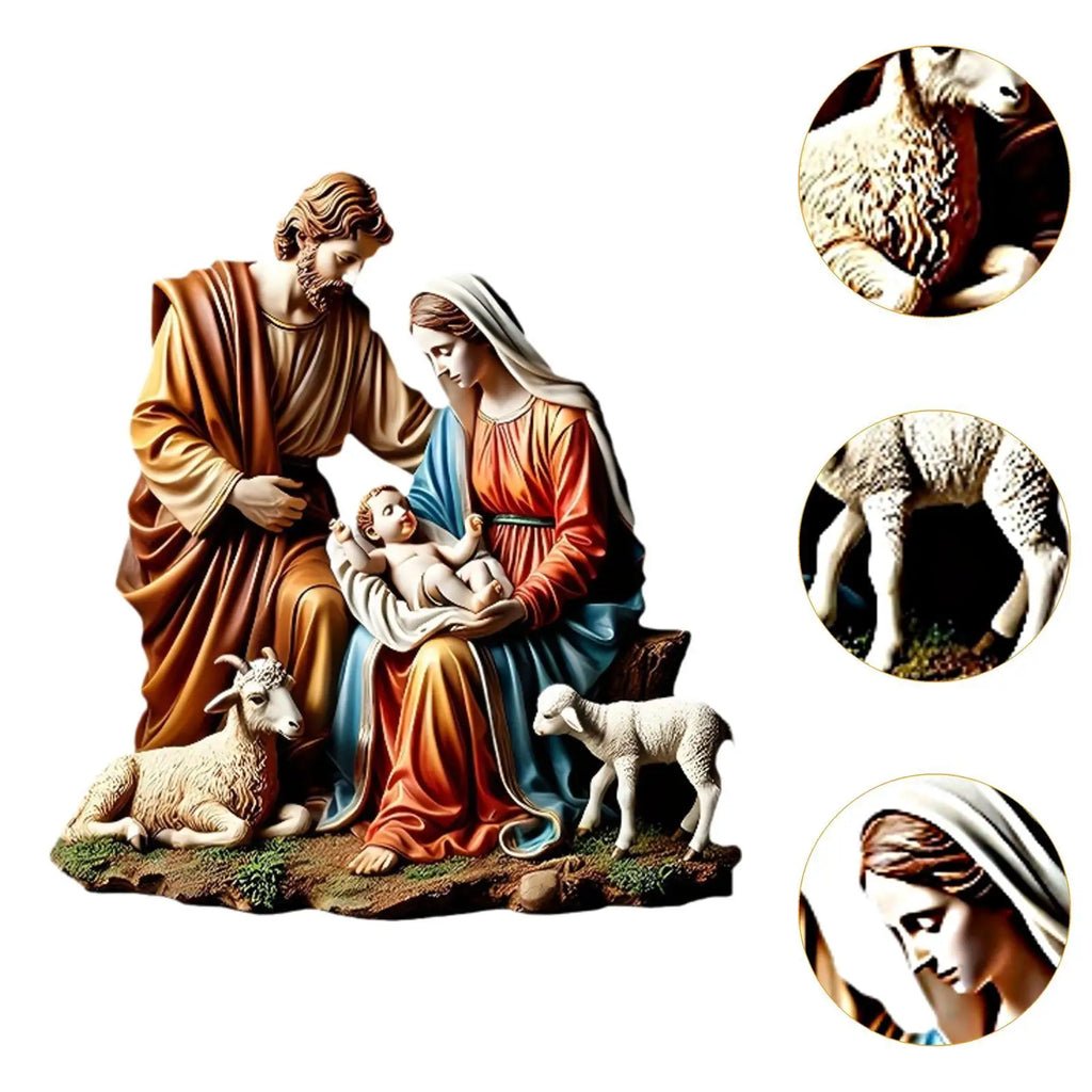 Virgin Mary and Jesus Statue Holy Family Statues Religious Decorative Christmas