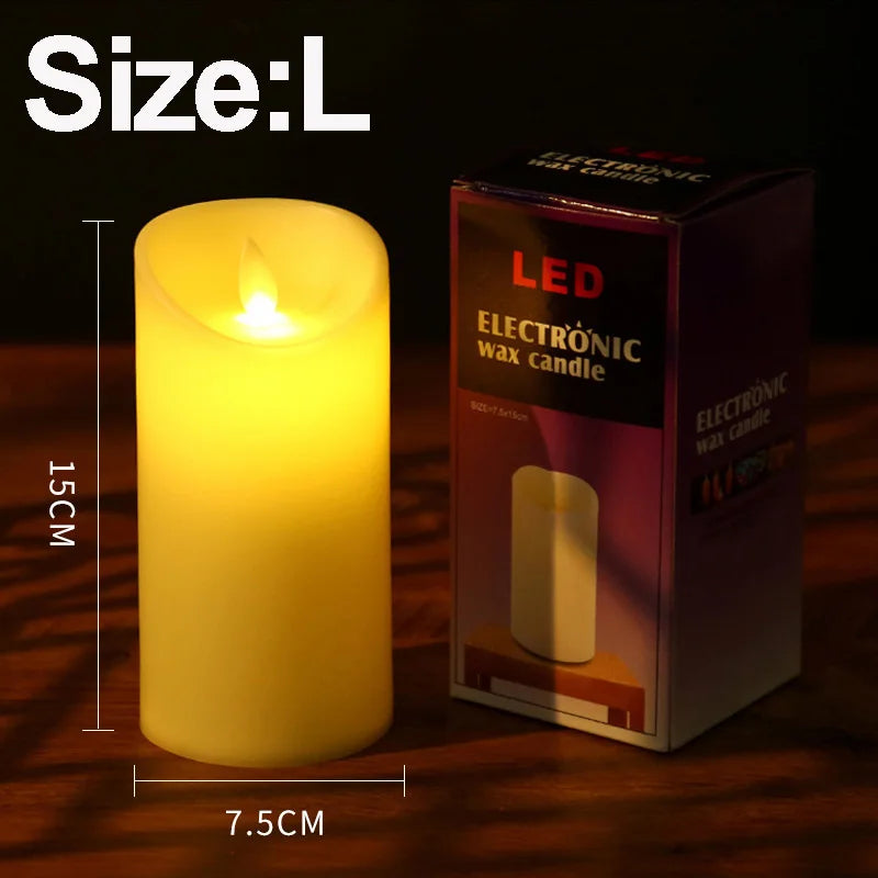 Flameless LED Candle Warm glowing decorative electric candles Home Christmas decorative candles for Ramadan Eid Xmas Party Decor