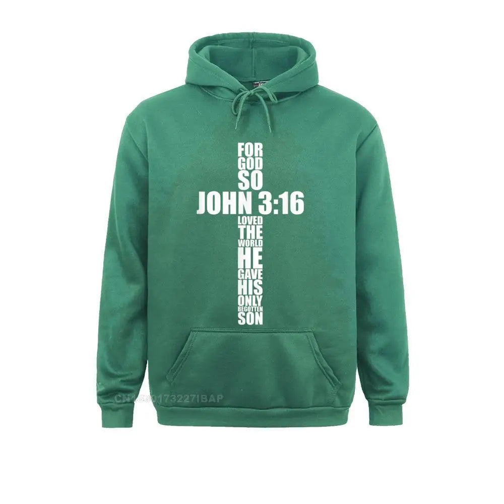 John 3 16 Christian Cross Saying Religious Bible Verse Gifts Hoodie Retro Women's Sweatshirts 3D Hoodies Youthful Clothes 2025