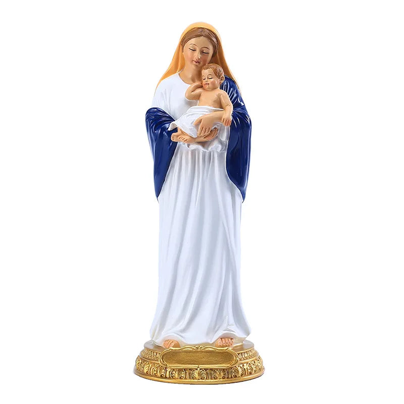 Jesus Statues/ Virgin Mary Figurine Sculpture Christian Wedding Gift Xmas Desktop Display Decors Renaissance Collection Gifts