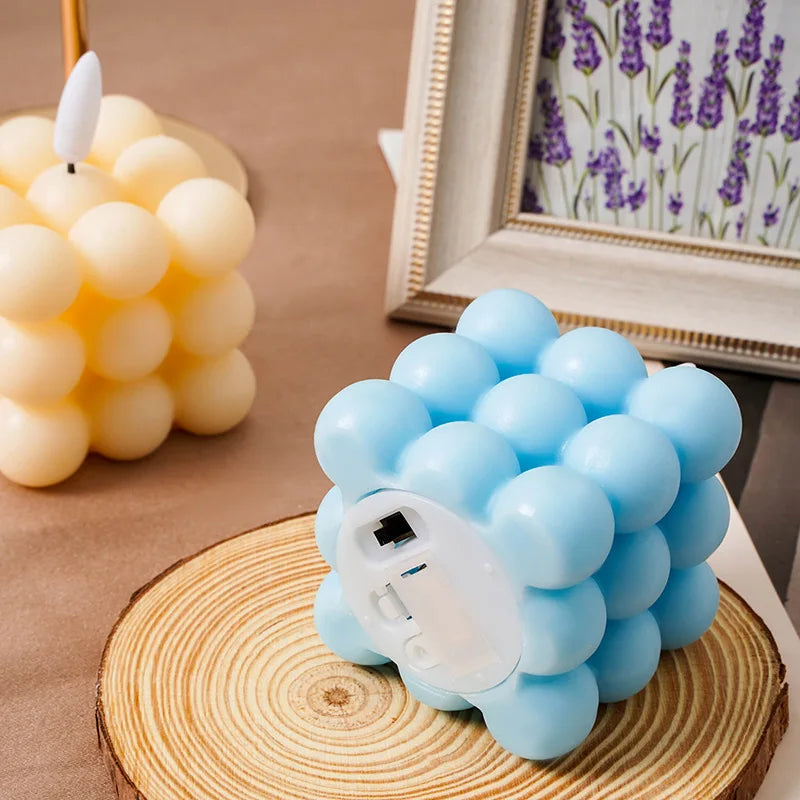 safe flameless Electronic candle Christmas wedding party luxury Led candles with batteries home decoration fake cube candles