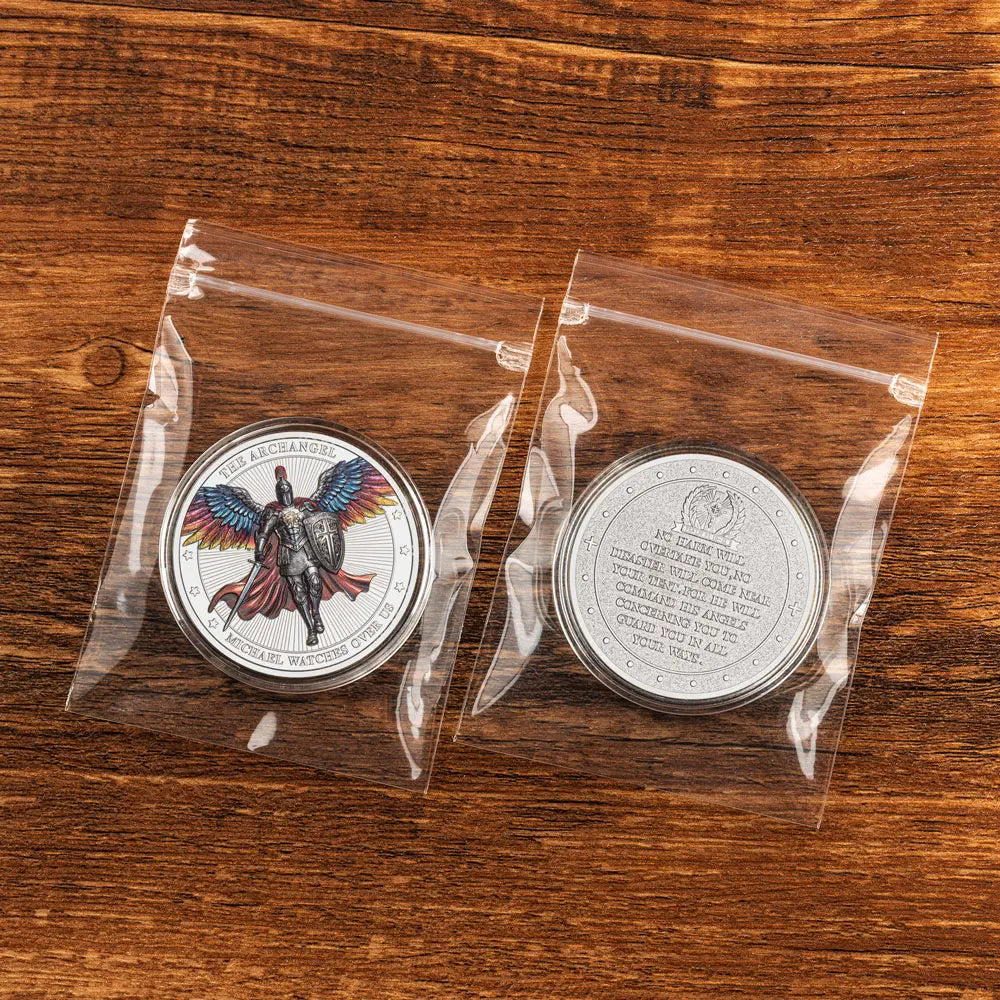 Gold/Silvery Plated Thank You Archangel Michael Challenge Medal Firefighter Coin Special Gift Military Collectible Coins
