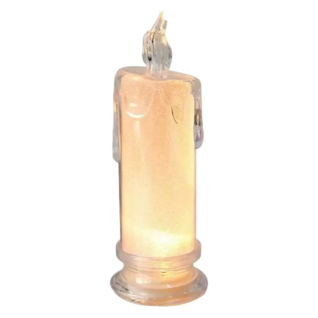 Candle Crystal Lamp Led Flameless Candles with Battery Operated Pillar Candles with Realistic Flame Light Desk Lamp Home Decor