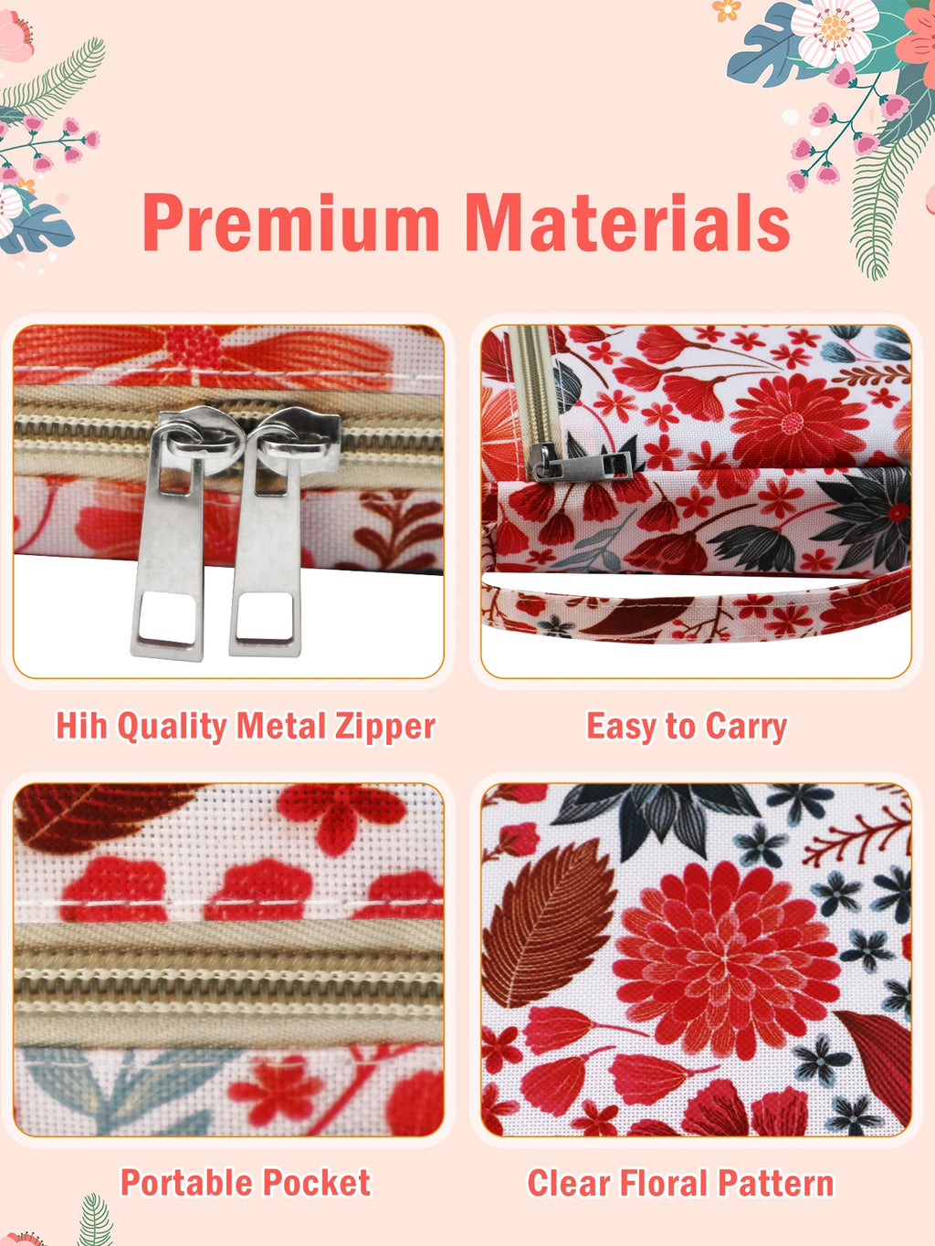 Bible Cover for Women with Flowers Printing, Bible Case,Bible Bag, Study Bible Case,Covers for Bible,Bible Boooks Covers