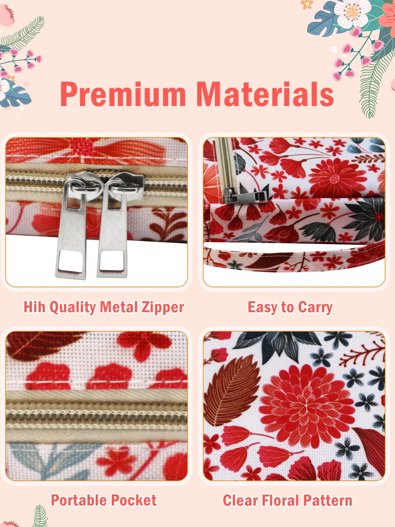 Bible Cover for Women with Flowers Printing, Bible Case,Bible Bag, Study Bible Case,Covers for Bible,Bible Boooks Covers