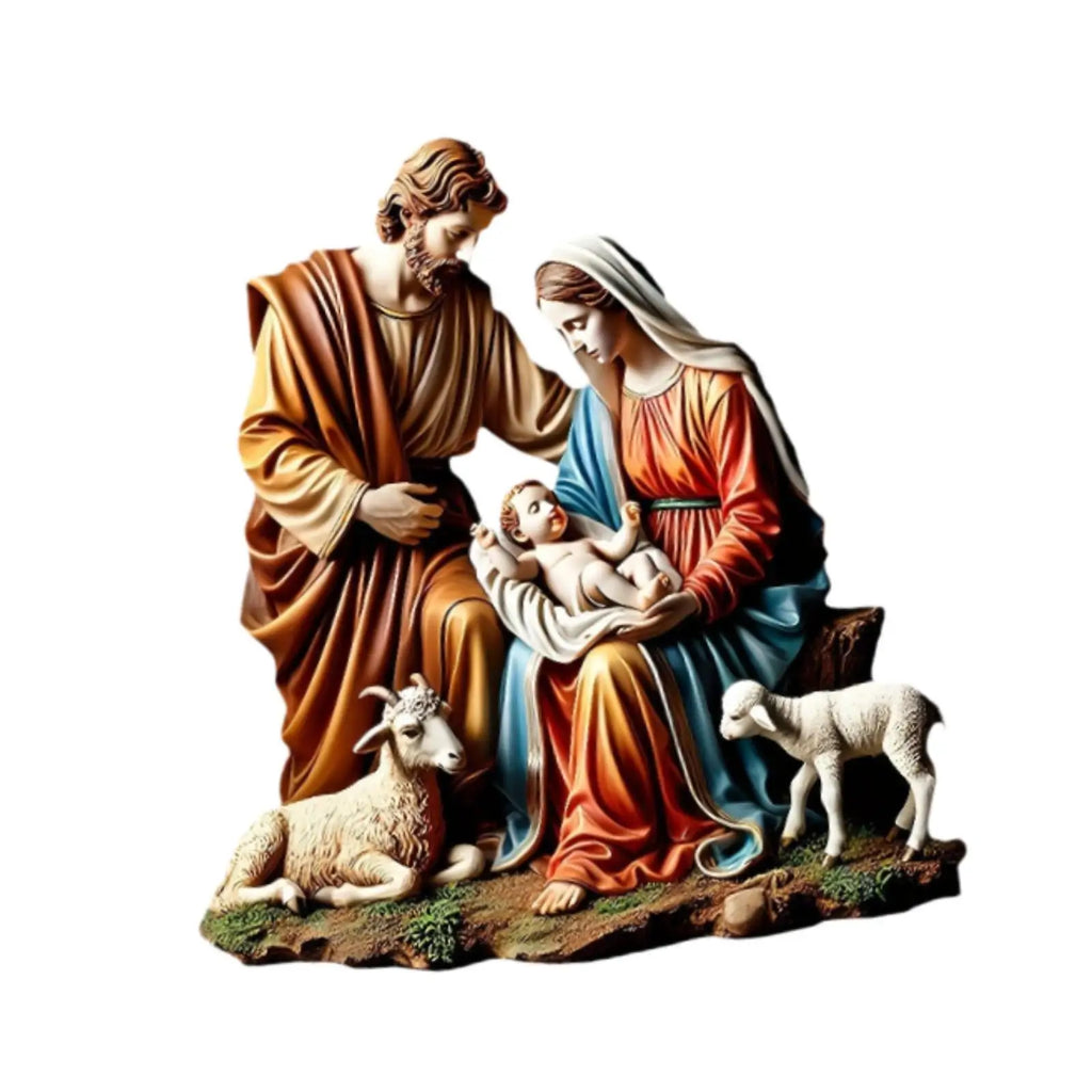 Virgin Mary and Jesus Statue Holy Family Statues Religious Decorative Christmas