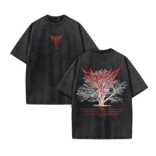 2025 Christian Men Women Washed Graphic Print T Shirt Version Casual T Shirt Cotton Christian Vintage T Shirt Harajuku Style
