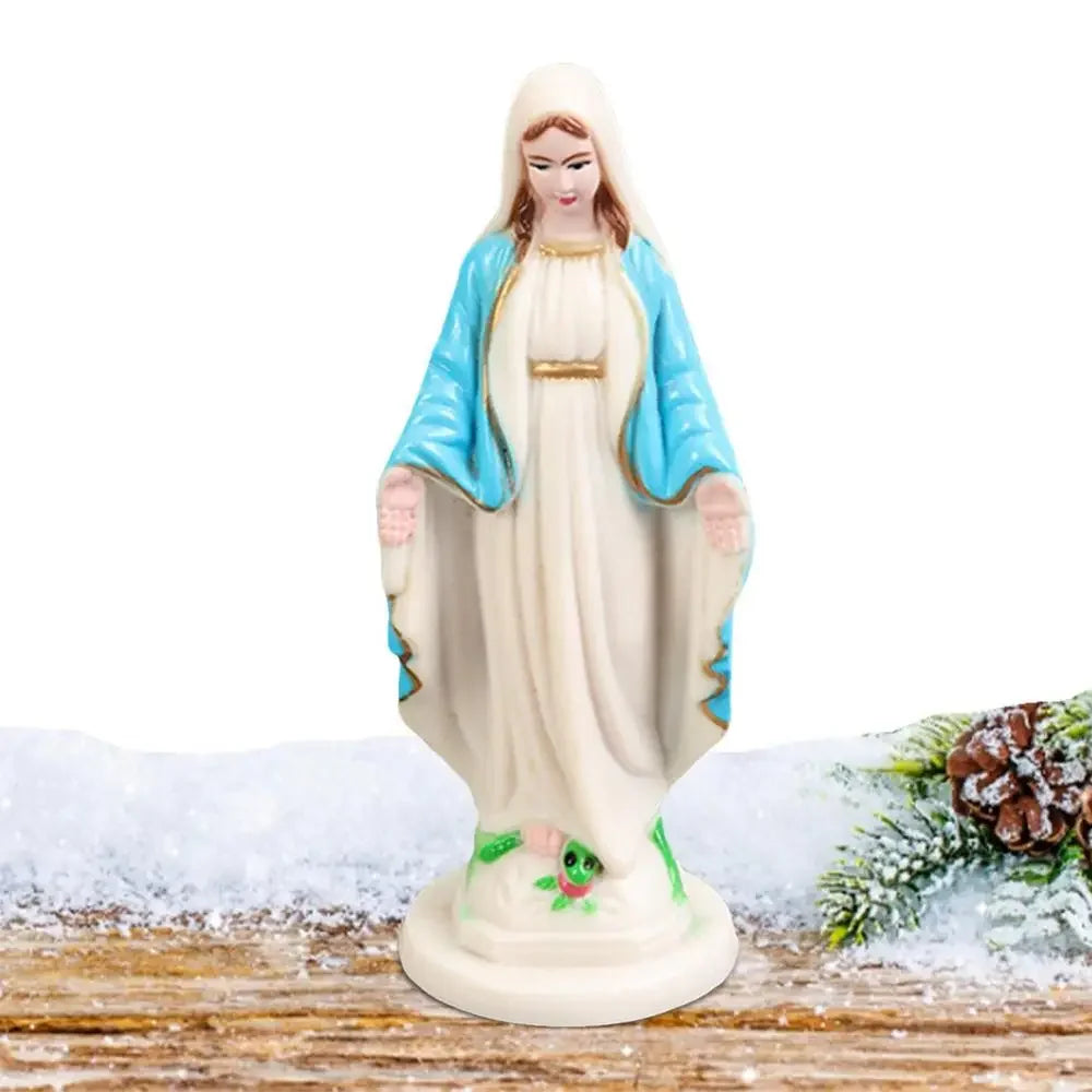 Virgin Mary Plastic Statue Handmade Catholic Virgin Mary Statue Christmas Home Decoration Christmas Gifts