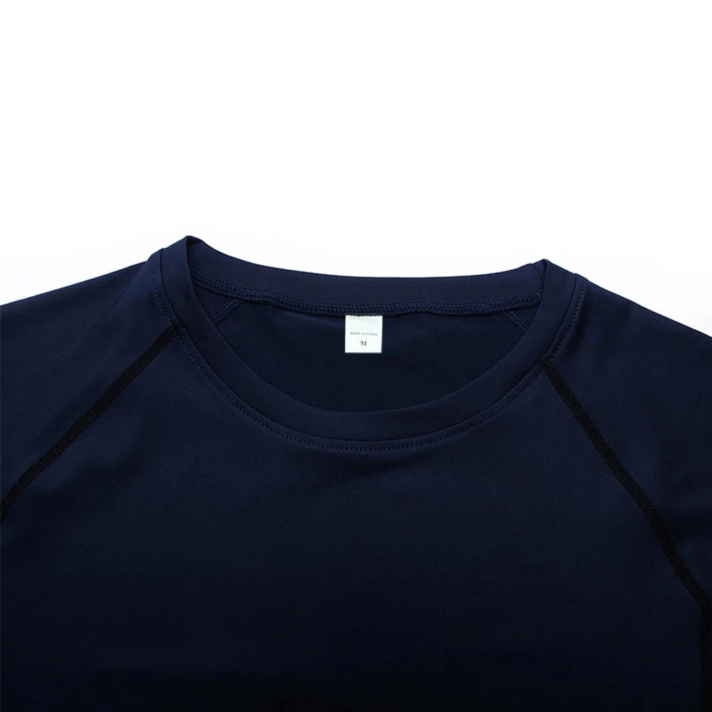 Christian exercise compression shirt, sports quick-drying T-shirt, men's gym fitness sweatshirt, top, short-sleeved, rash guard