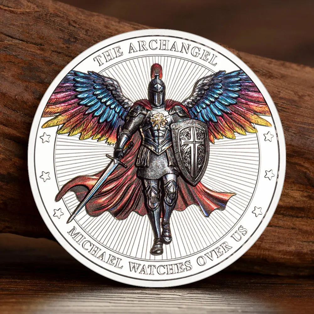 Gold/Silvery Plated Thank You Archangel Michael Challenge Medal Firefighter Coin Special Gift Military Collectible Coins