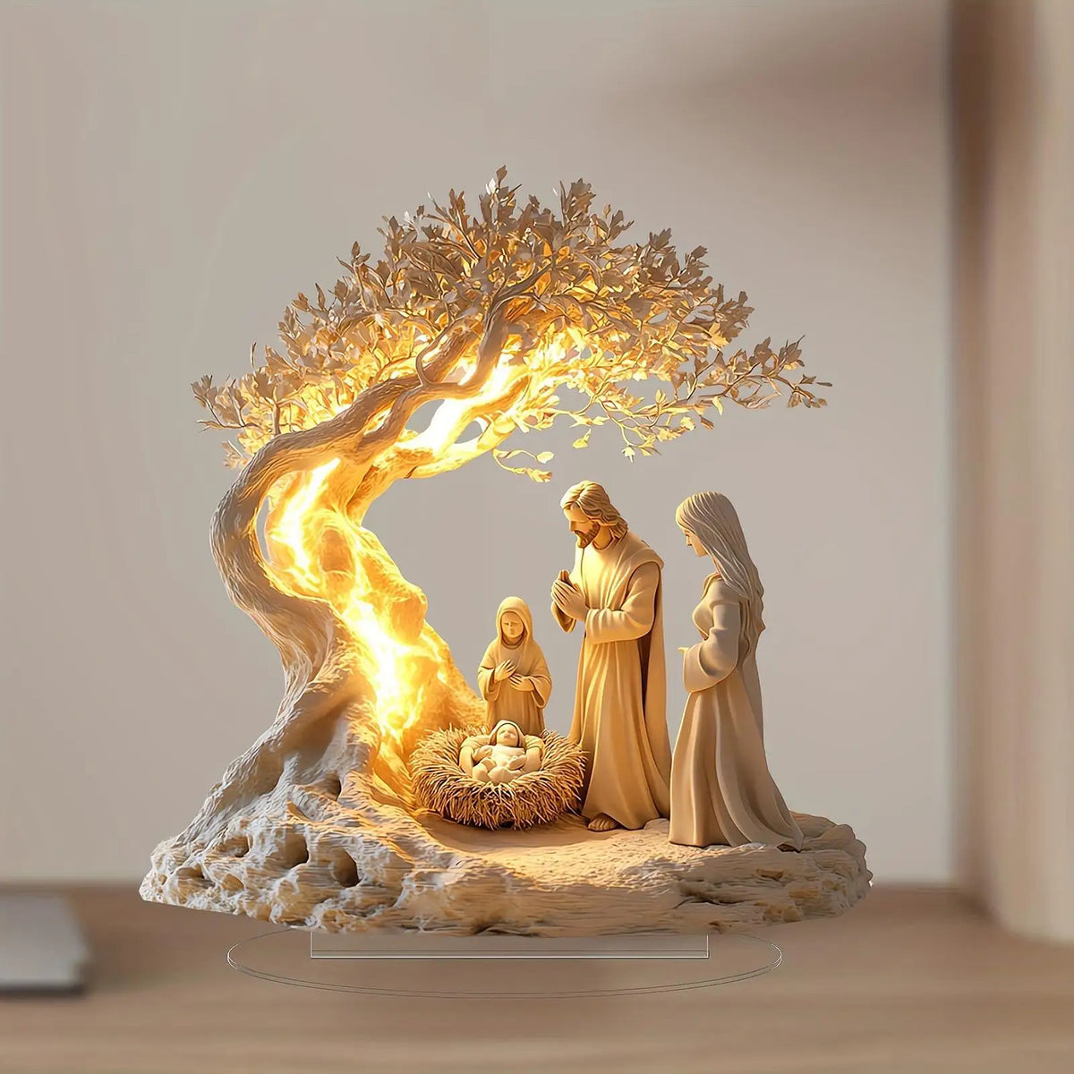 Jesus Birth Figurine Christmas Statue Artwork Collection Ornament for Living