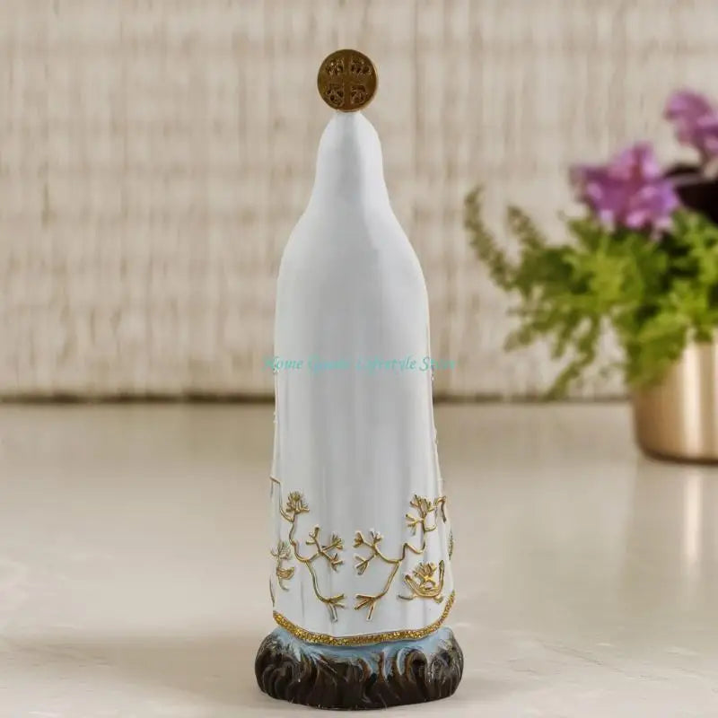 E74E Virgins Marys Resins Figurine Christian Gift Statues Sculptures Home Decoration Ornament Statue
