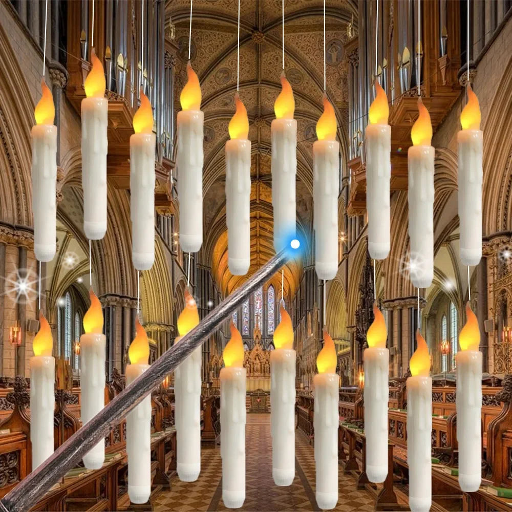 Church LED Taper Candles 16.5cm Flameless Battery Operated Window Candles for Christmas Wedding Churches Birthday Party Decor