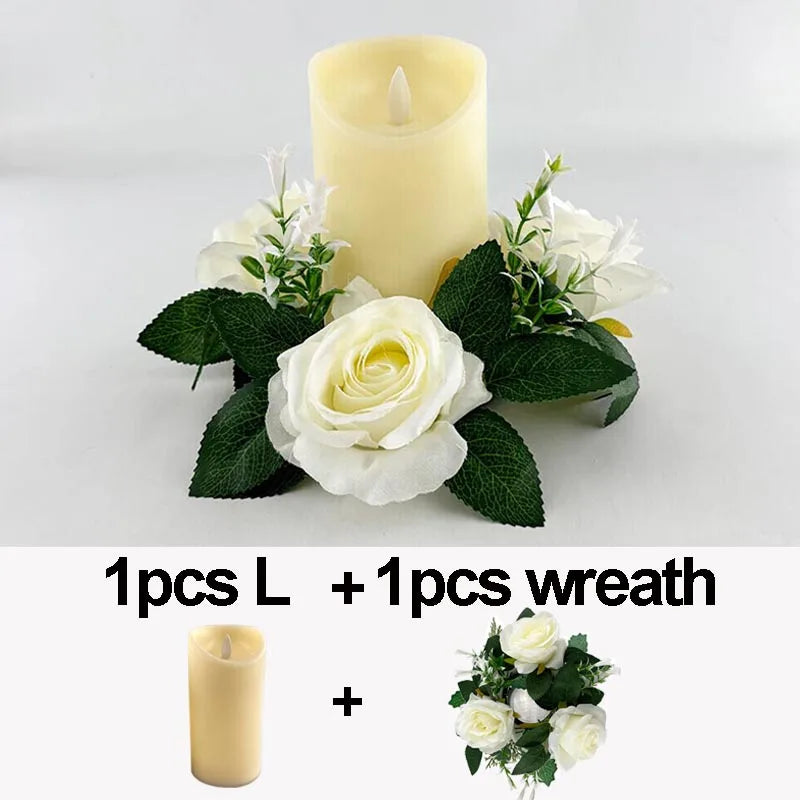 Flameless LED Candle Warm glowing decorative electric candles Home Christmas decorative candles for Ramadan Eid Xmas Party Decor