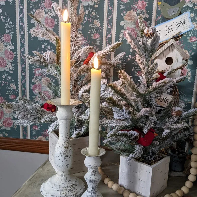 Flameless Candles Flickering with Remote Battery Operated Led Warm 3D Wick Candles Light Pack of 6 Christmas Home Wedding Decor
